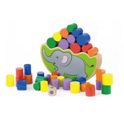 Dřevěná hra Viga Balanční slon, Multicolor