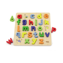 Dřevěná abeceda Viga, Multicolor
