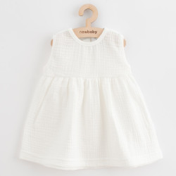 Kojenecké mušelínové šaty New Baby Elizabeth, Bílá, 56 (0-3m)