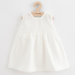 Kojenecké mušelínové šaty New Baby Elizabeth, Bílá, 62 (3-6m)