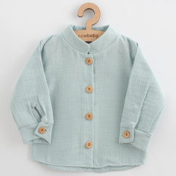 Kojenecká mušelínová košile New Baby Soft dress mátová, Dle obrázku, 62 (3-6m)