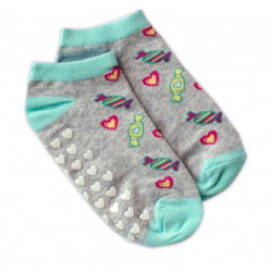 Dětské ponožky s ABS Bonbóny - šedé