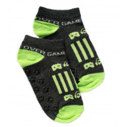 Dětské ponožky s ABS Gameover - grafit