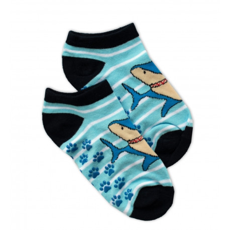 Dětské ponožky s ABS Žralok - modré