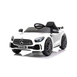 Elektrické autíčko Baby Mix Mercedes-Benz GTR-S AMG white, Bílá