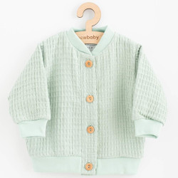 Kojenecký mušelínový kabátek New Baby Comfort clothes šalvějová, Zelená, 62 (3-6m)