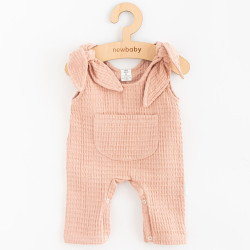 Kojenecké mušelínové lacláčky New Baby Comfort clothes růžová, Růžová, 56 (0-3m)