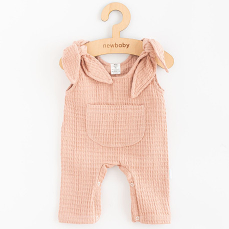 Kojenecké mušelínové lacláčky New Baby Comfort clothes růžová, Růžová, 68 (4-6m)
