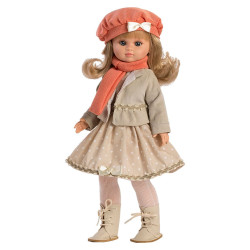 Luxusní dětská panenka-holčička Berbesa Magdalena 40cm, Béžová