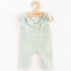 Kojenecké mušelínové lacláčky New Baby Comfort clothes šalvějová, Zelená, 56 (0-3m)