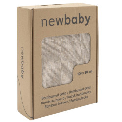 Bambusová pletená deka New Baby 100x80 cm beige, Béžová