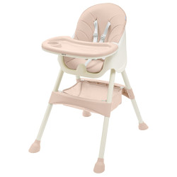 Jídelní židlička Baby Mix Nora dusty pink, Růžová